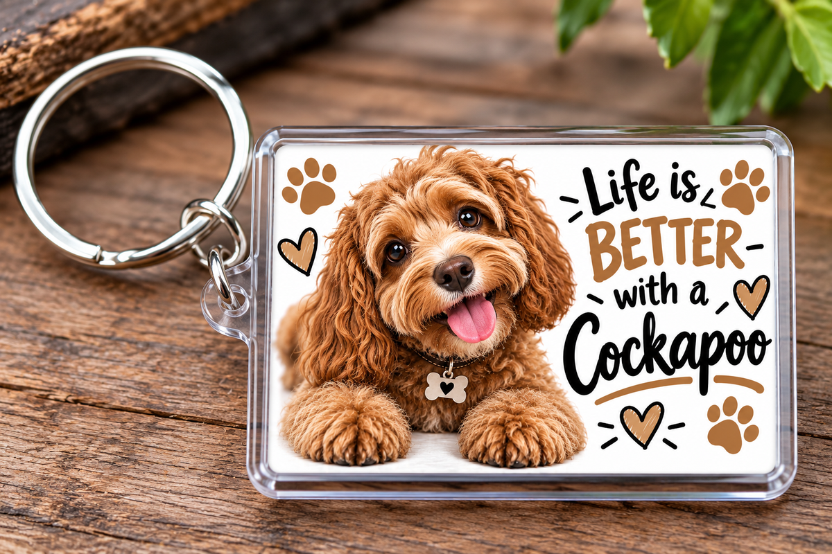 Cockapoo Keyring